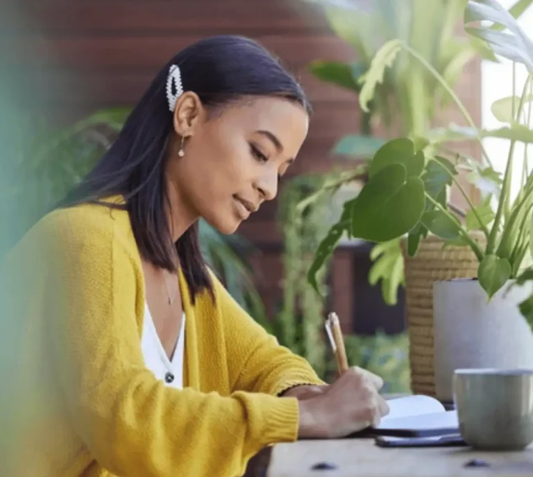 Women journaling together